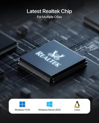 BrosTrend 5GB Hálózati Kártya PCIe - 5Gbps Ethernet Adapter Alacsony Profilú Kivitelben, Windows 11/10/Server 2022 Kompatibilis, Gyors Adatá 6