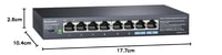 BrosTrend 8 Portos 2.5 Gbps Ethernet Switch, Statikus Link Aggregáció és VLAN, Nem Felügyelt Hálózati Elosztó, Ventilátor Nélküli, Plug and Play, NAS és Gaming PC 7