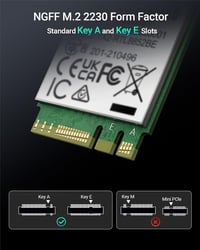 BrosTrend AX1800 WiFi 6 M.2 WLAN kártya Bluetooth 5.2 Windows 10/11 3