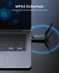 BrosTrend AXE5400 WiFi 6E USB WLAN Adapter Linuxhoz – Tri-Band 6GHz/5GHz/2.4GHz, Nagy Hatótávolság, Ubuntu, Mint, Debian, Raspberry Pi OS Kompatibilis 6
