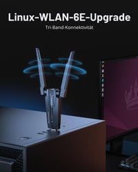 BrosTrend AXE5400 WiFi 6E USB WLAN Adapter Linuxhoz – Tri-Band 6GHz/5GHz/2.4GHz, Nagy Hatótávolság, Ubuntu, Mint, Debian, Raspberry Pi OS Kompatibilis 2