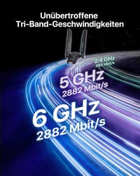 BrosTrend BE6500 WiFi 7 USB adapter PC-hez, háromcsatornás 6/5/2,4 GHz, nagy hatótávolságú, alacsony késleltetésű, játékhoz és 4K streamingh 3