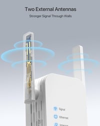 BrosTrend N300 WiFi-Ethernet Adapter - 300 Mbit/s WLAN-LAN Átalakító 2 Antennával, TV, Nyomtató, PC, Xbox, IP Kamera Csatlakoztatásához 6