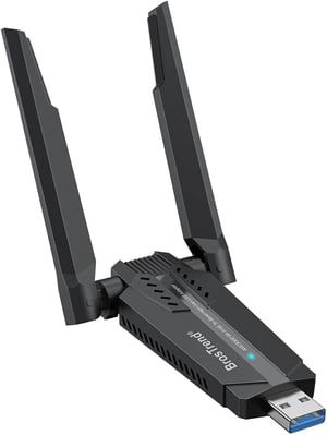 BrosTrend WiFi 6E AXE3000 USB WLAN adapter – tri-band, Linux Plug & Play (Kernel 5.18+)