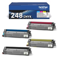 Brother Original TN-248VAL Toner Value Pack – azúrová, purpurová, žltá, čierna – 4-balenie pre laserovú tlačiareň 3