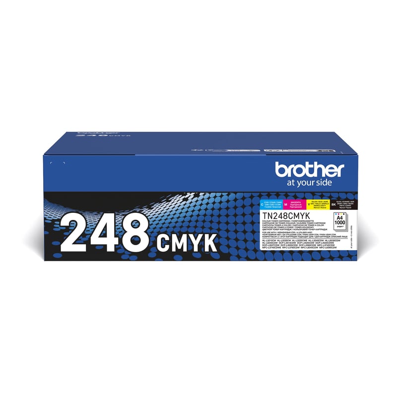 Brother Original TN-248VAL Toner Value Pack – azúrová, purpurová, žltá, čierna – 4-balenie pre laserovú tlačiareň