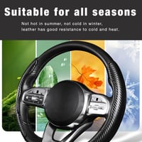 BROVACS Szénszálas Kormánykover Piros Univerzális 36-41cm Anti-slip PU Bőr 3