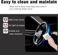 BROVACS Szénszálas Kormánykover Piros Univerzális 36-41cm Anti-slip PU Bőr 4