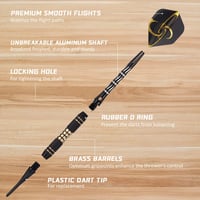 Brovamo Elektronikus Darts Tábla Fa Szekrénnyel - Kerek Sisal Dartboard Készlet 12 Puha Hegyű Nyíllal és Beépített Eredményjelzővel 6