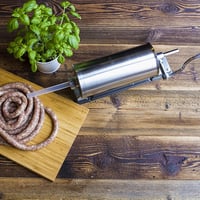 BROWIN 3 kg-os rozsdamentes kolbásztöltő gép kézi sausage filler - Stainlesssteel, Horizontal 3 kg 2