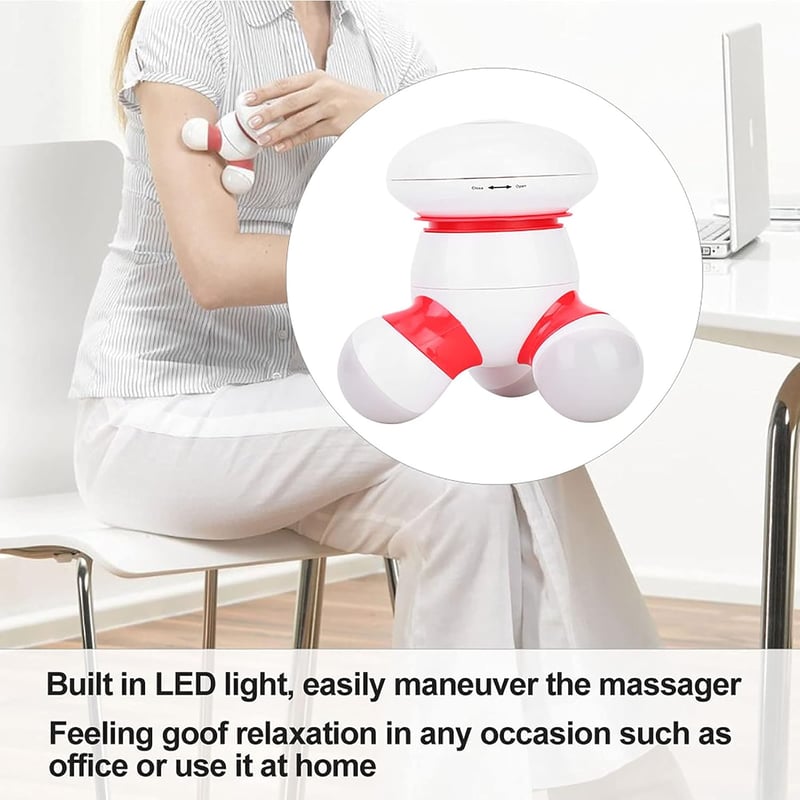 Brrnoo USB kézi masszírozó vibráló LED fénnyel hát nyak kar lábra
