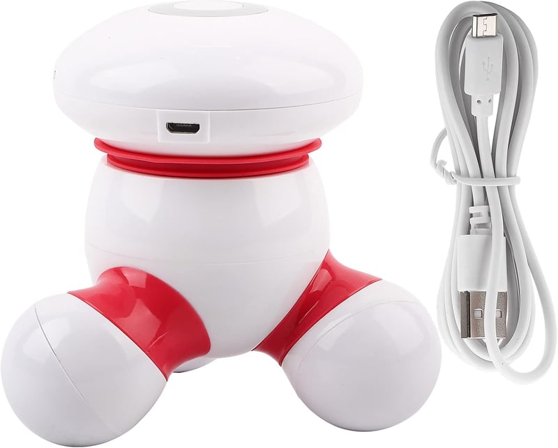 Brrnoo USB kézi masszírozó vibráló LED fénnyel hát nyak kar lábra
