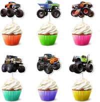 BRTNUP 24 db Cupcake Topper Hegyi Kerékpár Születésnapi Tortadísz 1