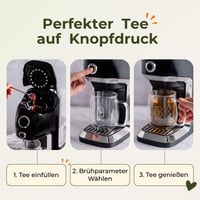 Aparat de ceai BRU, pentru ceai vrac, plante și pliculețe, fără capsule, cu autocurățare, alb/crom 2
