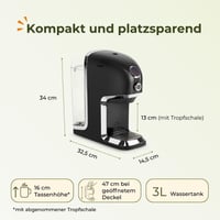 Aparat de ceai BRU, pentru ceai vrac, plante și pliculețe, fără capsule, cu autocurățare, alb/crom 9