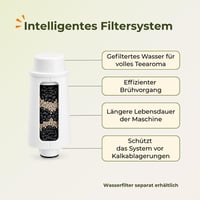 Aparat de ceai BRU, pentru ceai vrac, plante și pliculețe, fără capsule, cu autocurățare, alb/crom 8