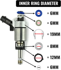 Bruafsir Golf A3 S3 A4 Injector O-ring Javítókészlet Tűszelep 10mm 2