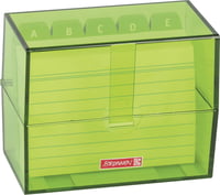 Cutie pentru fișe BRUNNEN 102057052 A7, 12x9,5x6,5 cm, polistiren, verde kiwi, cod de culoare 6