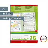 Caiet de povești Brunnen 1044991 clasa I, A4, 16 file, liniatură 1G 2