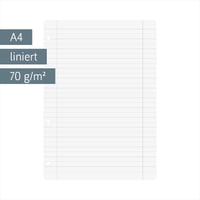 Brunnen 1066947 Rezerve pentru biblioraft A4, liniate cu margini, liniatură 27, 100 coli, 70 g/m² 2