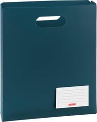 BRUNNEN A4 Box na zošity do školskej tašky – Pevný PP obal na zošity, džínsový, s menovkou a otvorom na prst, 250 x 310 x 50 mm, max. výška náplne 50 mm 1
