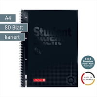Školský zápisník BRUNNEN College Notepad Premium Colour Code A4 – Onyx, linajkový 28, 80 listov 2