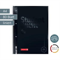 Špirálový zápisník BRUNNEN College Notepad Premium Student Colour Code – A4, linajkový (typ 27), 80 listov, ónyxová čierna 2