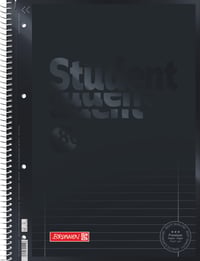 Špirálový zápisník BRUNNEN College Notepad Premium Student Colour Code – A4, linajkový (typ 27), 80 listov, ónyxová čierna 1