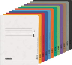Set de dosare cu șină BRUNNEN FACT!plus, 12 bucăți, format A4