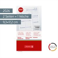 BRUNNEN Filius '26 heti naptárbetét – 93x172 mm méret, kompakt határidőnapló betét 2026 2