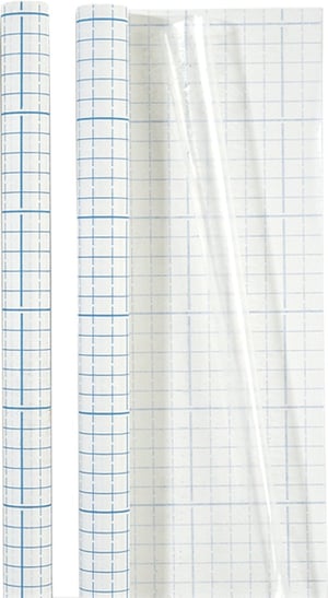 Folie pentru coperți de cărți Brunnen 100x40 cm, tăiabilă la orice dimensiune, transparentă, margini și centru ușor îndoite, în rest (stare: vezi a 2-a imagine)