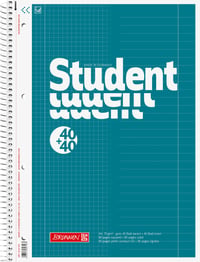 Školský zošit Brunnen Student Duo 1067974 A4 linajkový a štvorčekový (liniatúra 27 a 28) 70 g/m² 40+40 listov 1