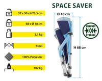 Plážové kreslo BRUNNER Bula – modro-svetlomodré, skladacie kempingové a plážové kreslo 10