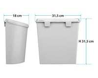 Závesný odpadkový kôš Brunner Pillar XL do obytného auta – sivý – 10 litrov 4