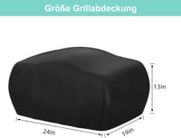 bruwaa Ninja Woodfire OG701EU grillhuzat vízálló 420D Oxford szövet gumiszalaggal 4