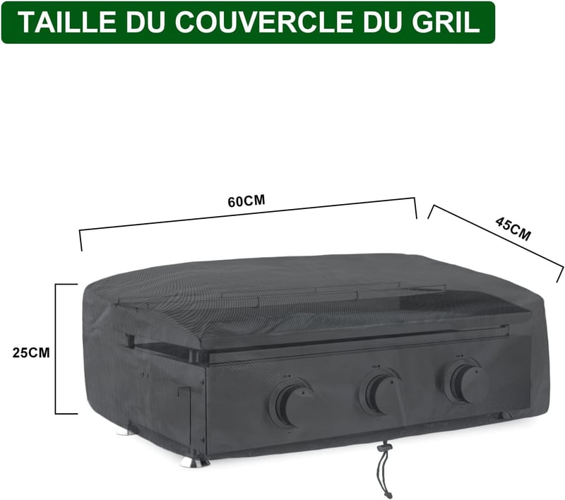 bruwaa Plancha Védőhuzat Vízálló Univerzális Grillhöz Húzózsinórral