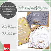 Udržateľná narodeninová pohľadnica BSB Nature Card s obálkou, morský motív, 15,5 x 15,5 cm, pre ženy aj mužov 7