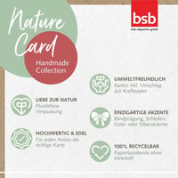 Udržateľná narodeninová pohľadnica BSB Nature Card s obálkou, morský motív, 15,5 x 15,5 cm, pre ženy aj mužov 2
