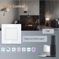 BSEED întrerupător inteligent WiFi compatibil cu Google Home Alexa, 86mm, alb, 2 buc 3