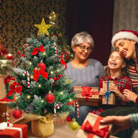 Bseical 60cm Asztali Karácsonyfa LED Világítással, Díszítésekkel és Csúccsal 2