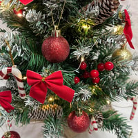 Bseical 60cm Asztali Karácsonyfa LED Világítással, Díszítésekkel és Csúccsal 4