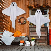 Bseical Halloween LED-es Szellem Dekoráció 60cm - 2 Darab Függeszthető Kert Dísz 4