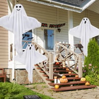 Bseical Halloween LED-es Szellem Dekoráció 60cm - 2 Darab Függeszthető Kert Dísz 5