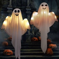 Decorațiune suspendată de Halloween cu fantomă LED Bseical - 80 cm, 2 buc. 2