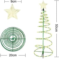 Ghirlandă Luminoasă Solară LED în formă de Spirală Bseical, Decorațiune de Crăciun pentru Exterior, Iluminat Decorativ de Grădină cu Energie Solară 2