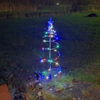 Ghirlandă Luminoasă Solară LED în formă de Spirală Bseical, Decorațiune de Crăciun pentru Exterior, Iluminat Decorativ de Grădină cu Energie Solară 5