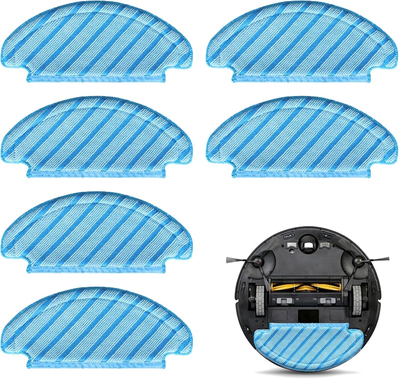 BSITSSS Törlőkendő Szett 6 db Ecovacs Deebot N8 N8+ Pro T8 T9 Robotporszívóhoz Kék Tisztítókendő Csomag