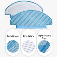 BSITSSS Törlőkendő Szett 6 db Ecovacs Deebot N8 N8+ Pro T8 T9 Robotporszívóhoz Kék Tisztítókendő Csomag 2