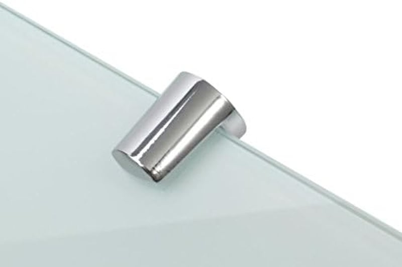 BSM Marketing Fehér edzett üveg sarokpolc készlet 6 mm, 2 db 150 mm és 200 mm