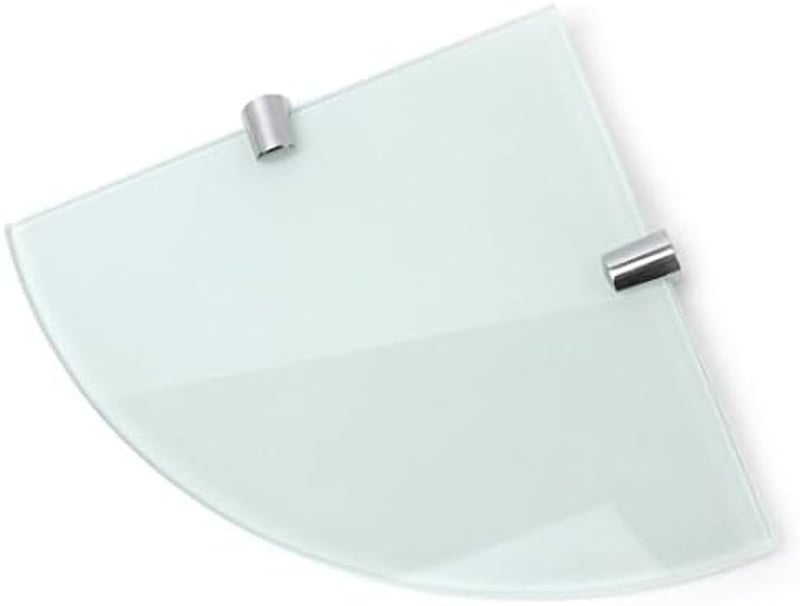 BSM Marketing Fehér edzett üveg sarokpolc készlet 6 mm, 2 db 150 mm és 200 mm